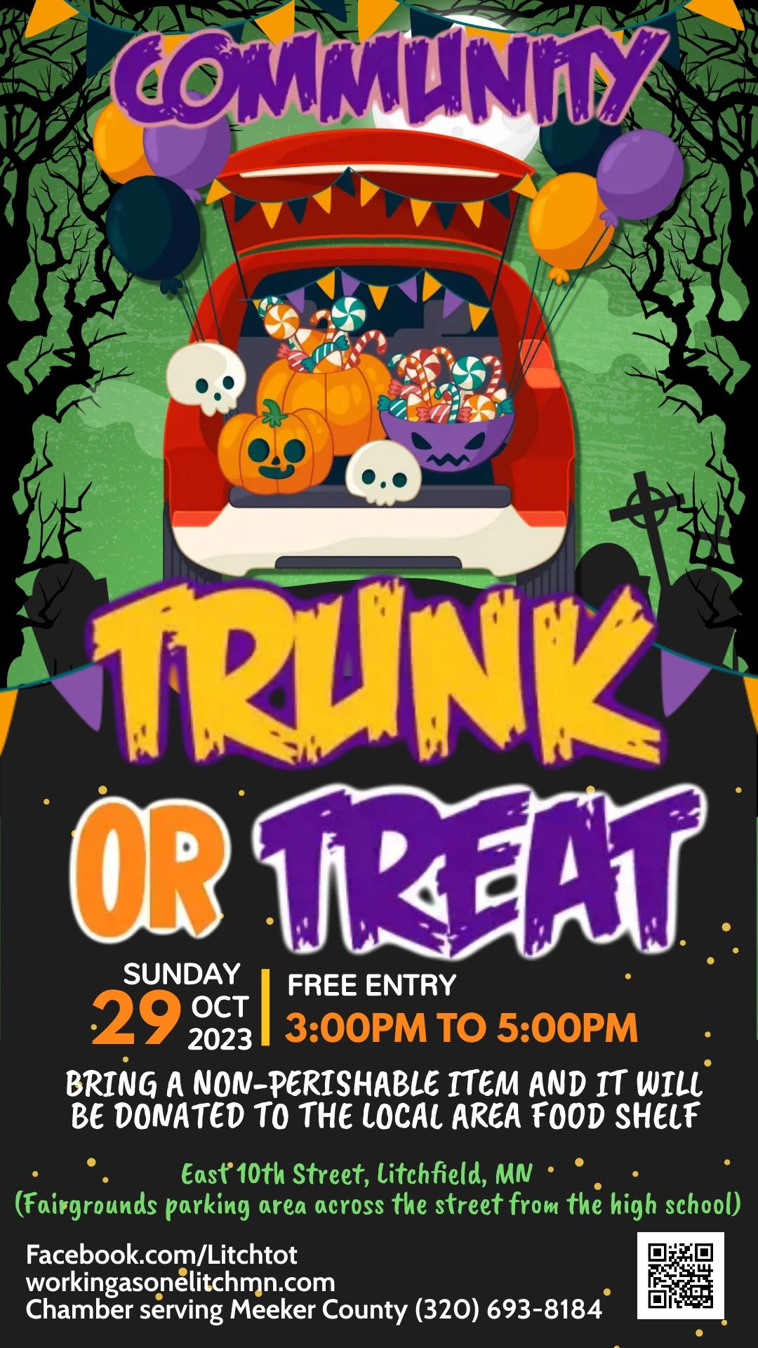 Community Trunk Or Treat Sunday October 29th, 2023
